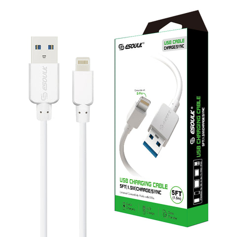 USB A to 8pin Lightning Cable 5ft