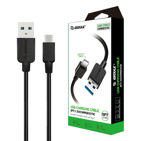 USB A to Type C Cable 5ft