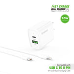 iPhone Wall Fast Charger 5ft Lightning 8Pin Connection
